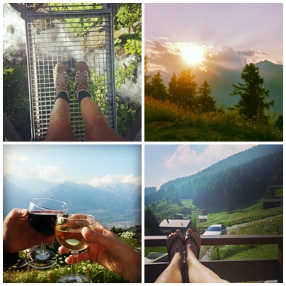 Enjoying holidays in Switzerland